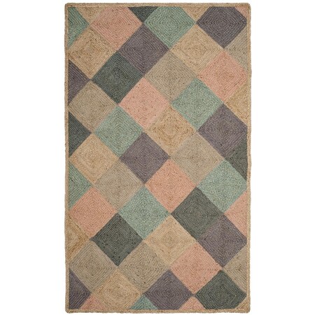 Safavieh 6 x 9 ft. Natural Fiber Hand Woven Medium Rectangle Area Rug Natural & Multi-Color NF872A-6